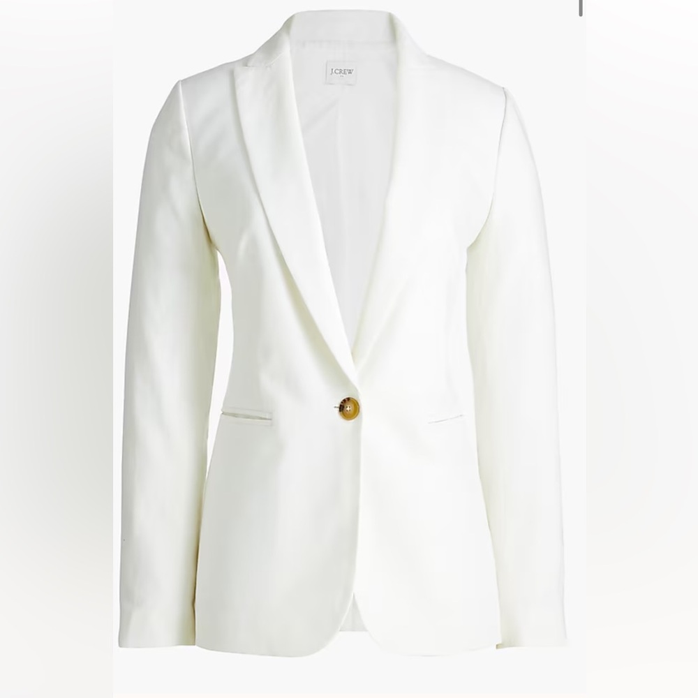 J.Crew Parke Linen Blend White Blazer